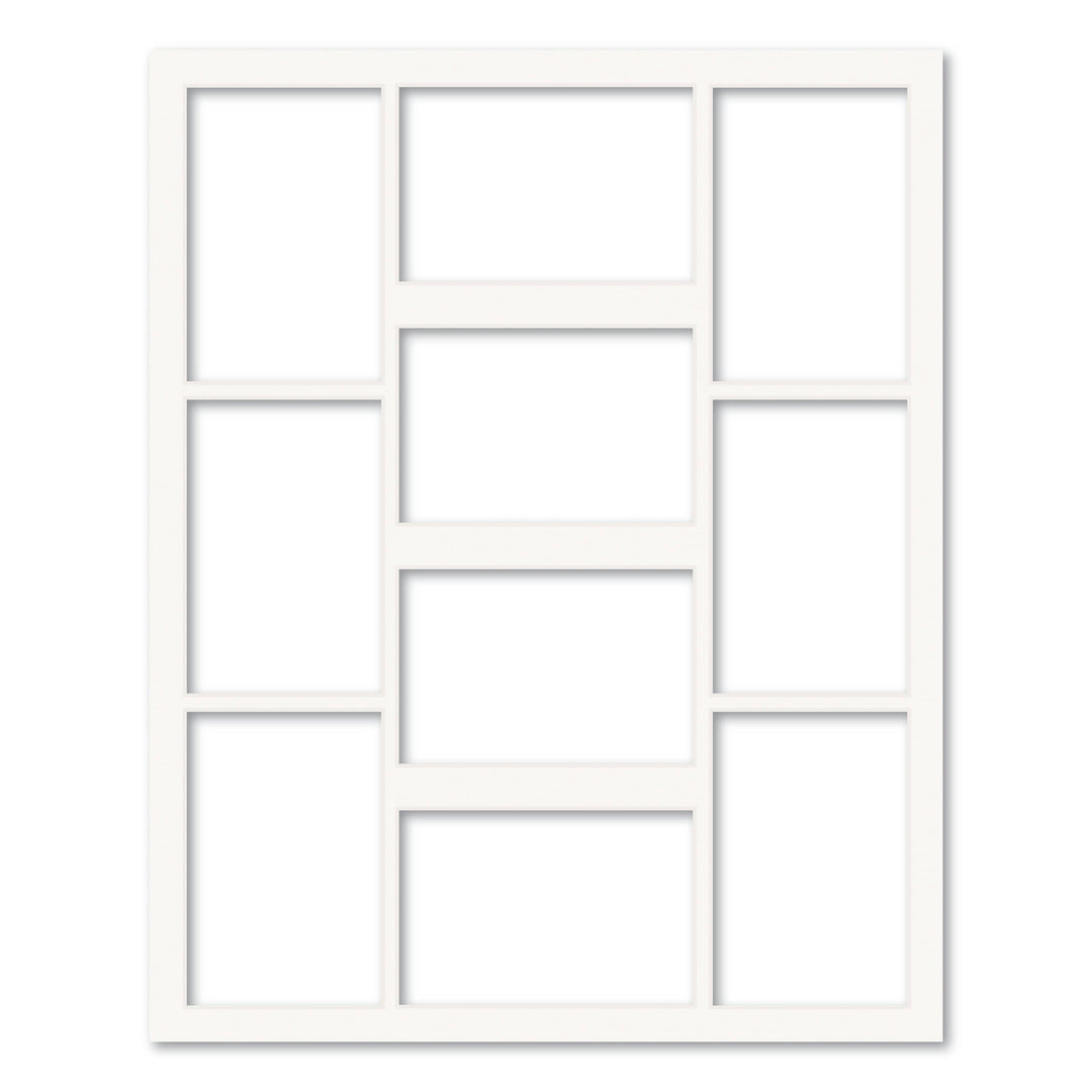 10 Window (4x6in) Collage Photo Mat Board Ice White Acid-Free Mat Board from our Mat Boards collection by Profile Products (Australia) Pty Ltd