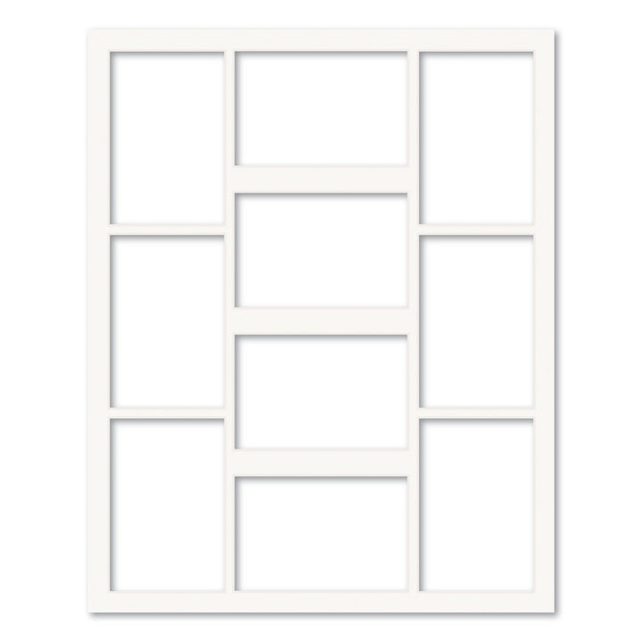 10 Window (4x6in) Collage Photo Mat Board Ice White Acid-Free Mat Board from our Mat Boards collection by Profile Products (Australia) Pty Ltd