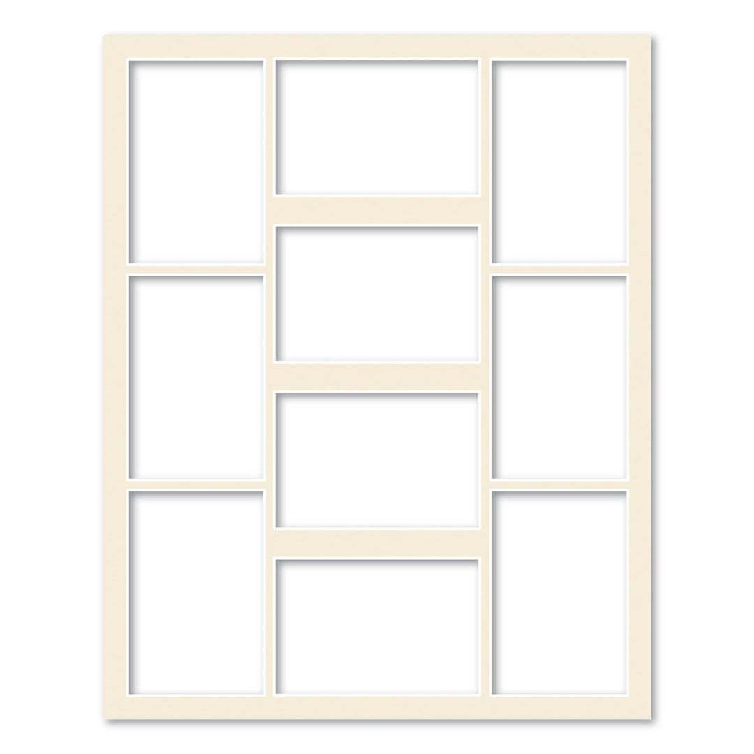 10 Window (4x6in) Collage Photo Mat Board Ivory Acid-Free Mat Board from our Custom Cut Mat Boards collection by Profile Products (Australia) Pty Ltd