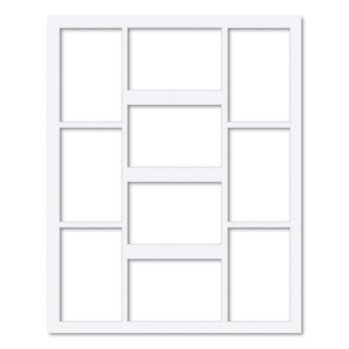 10 Window (4x6in) Collage Photo Mat Board Ultimate White Acid-Free Mat Board from our Custom Cut Mat Boards collection by Profile Products (Australia) Pty Ltd