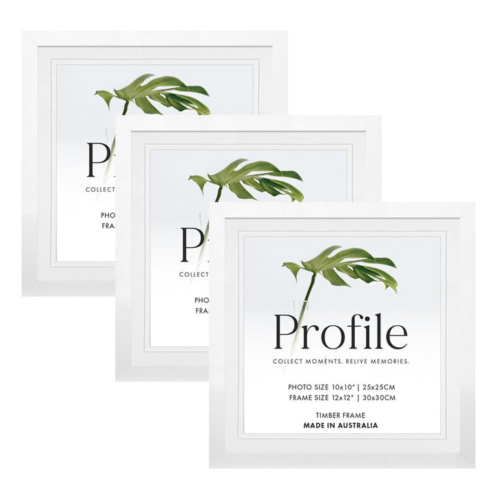 10420 White 12x12/10x10 (3pk) from our Australian Made Picture Frames collection by Profile Australia