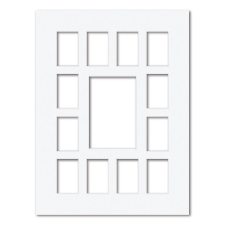 13 Window (2x3 & 4x6in) Collage Photo Mat Board Ultimate White Acid-Free Mat Board from our Mat Boards collection by Profile Products (Australia) Pty Ltd