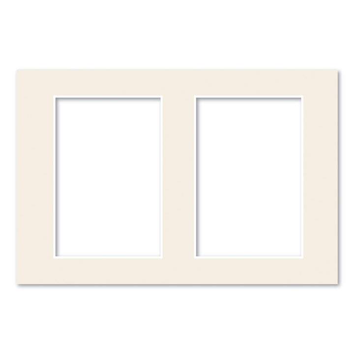 2 Window (4x6in) Collage Photo Mat Board Antique White Acid-Free Mat Board from our Mat Boards collection by Profile Products (Australia) Pty Ltd