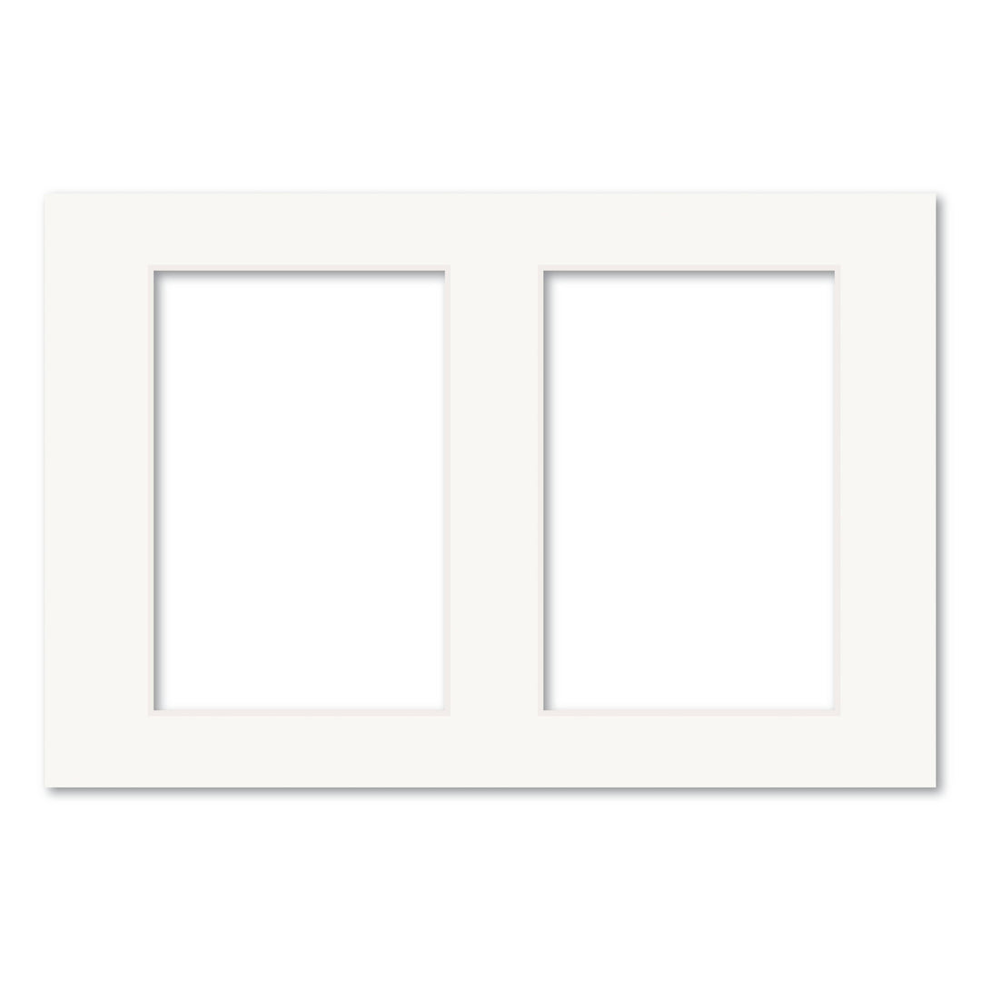 2 Window (4x6in) Collage Photo Mat Board Ice White Acid-Free Mat Board from our Mat Boards collection by Profile Products (Australia) Pty Ltd