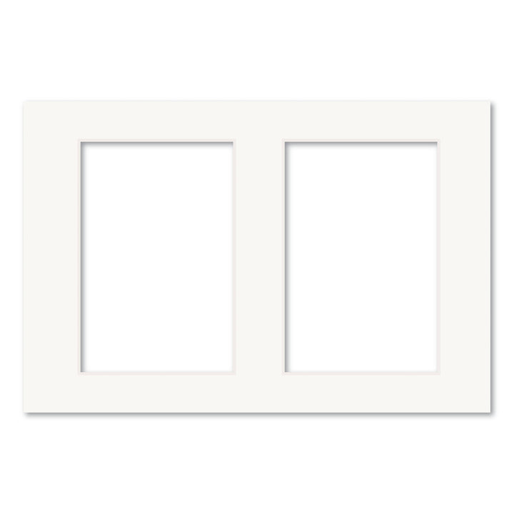 2 Window (4x6in) Collage Photo Mat Board Ice White Acid-Free Mat Board from our Mat Boards collection by Profile Products (Australia) Pty Ltd