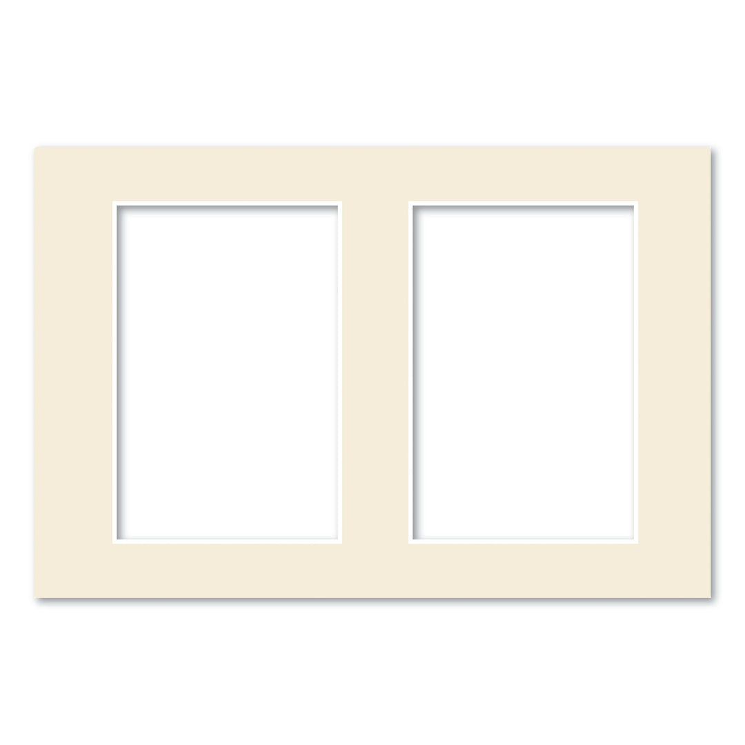 2 Window (4x6in) Collage Photo Mat Board Ivory Acid-Free Mat Board from our Mat Boards collection by Profile Products (Australia) Pty Ltd