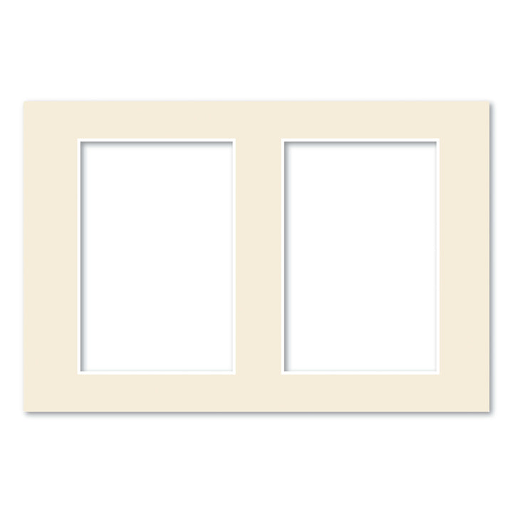 2 Window (4x6in) Collage Photo Mat Board Ivory Acid-Free Mat Board from our Mat Boards collection by Profile Products (Australia) Pty Ltd