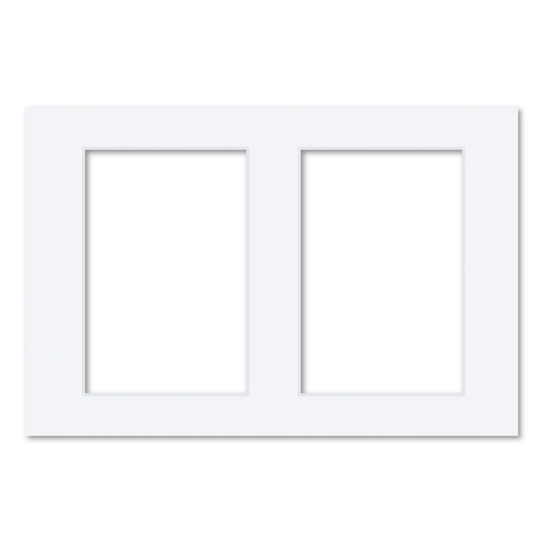 2 Window (4x6in) Collage Photo Mat Board Ultimate White Acid-Free Mat Board from our Mat Boards collection by Profile Products (Australia) Pty Ltd