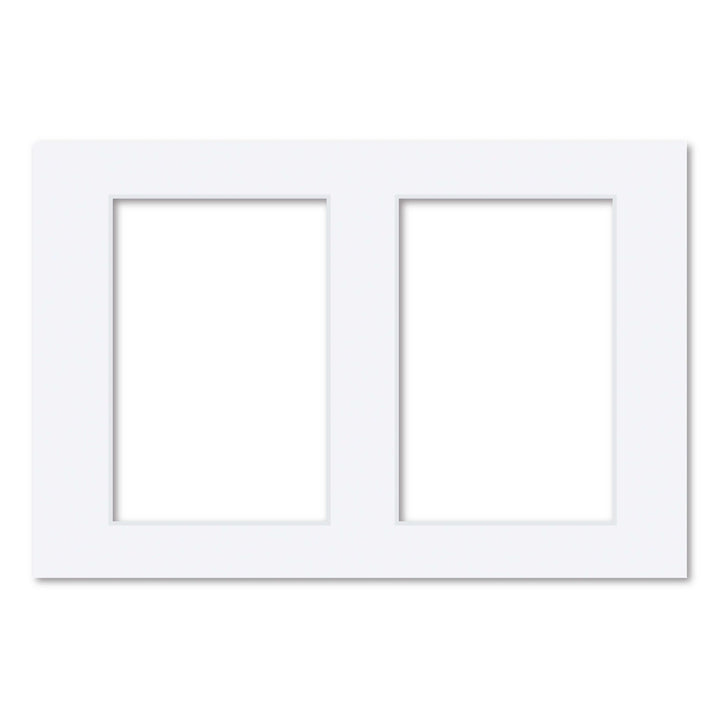 2 Window (4x6in) Collage Photo Mat Board Ultimate White Acid-Free Mat Board from our Mat Boards collection by Profile Products (Australia) Pty Ltd