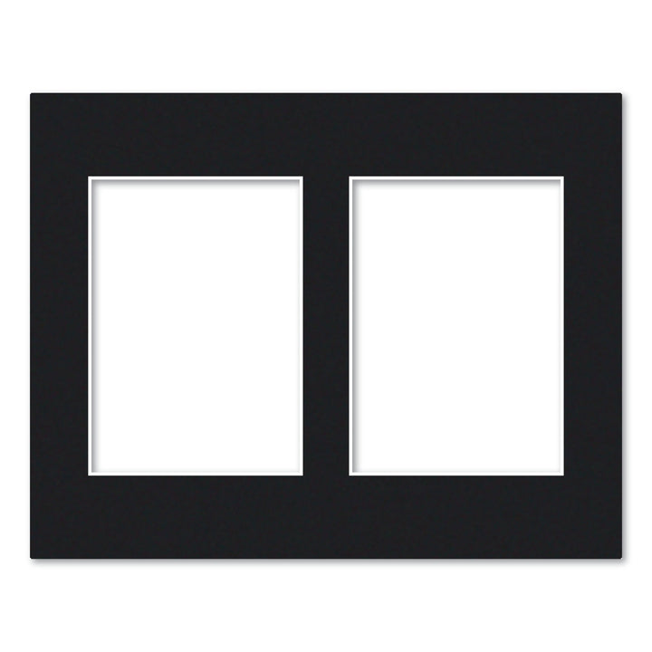 2 Window (5x7in) Collage Photo Mat Board Black Acid-Free Mat Board from our Mat Boards collection by Profile Products (Australia) Pty Ltd