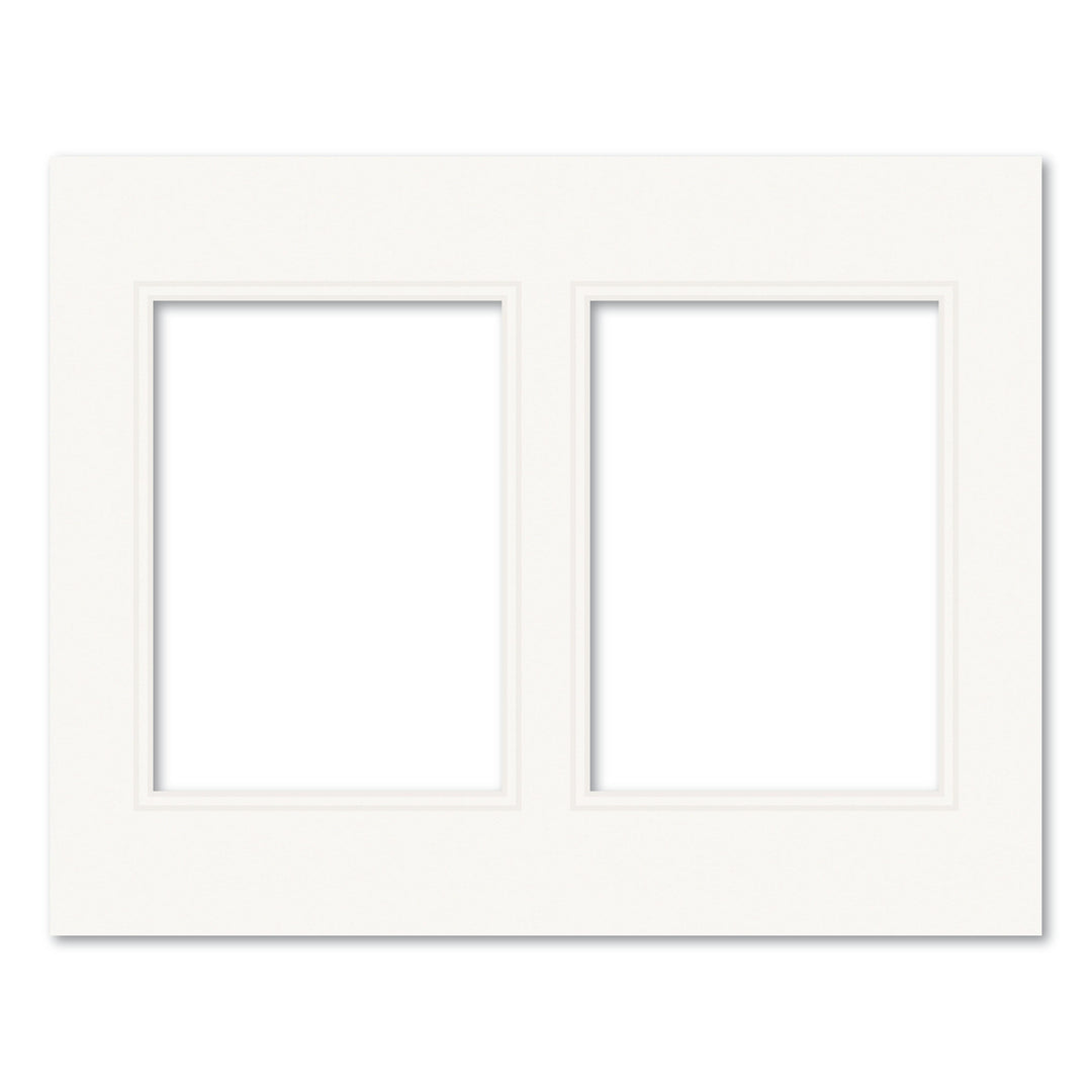 2 Window (5x7in) Collage Photo Mat Board Ice White Acid-Free Mat Board from our Mat Boards collection by Profile Products (Australia) Pty Ltd