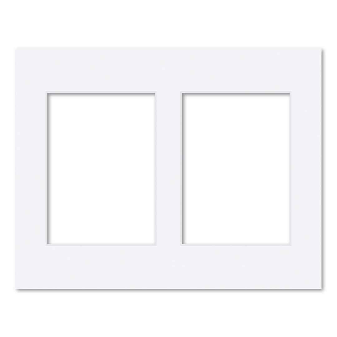 2 Window (5x7in) Collage Photo Mat Board Ultimate White Acid-Free Mat Board from our Mat Boards collection by Profile Products (Australia) Pty Ltd