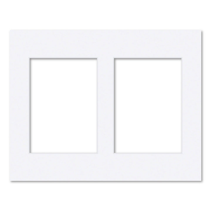 2 Window (5x7in) Collage Photo Mat Board Ultimate White Acid-Free Mat Board from our Mat Boards collection by Profile Products (Australia) Pty Ltd