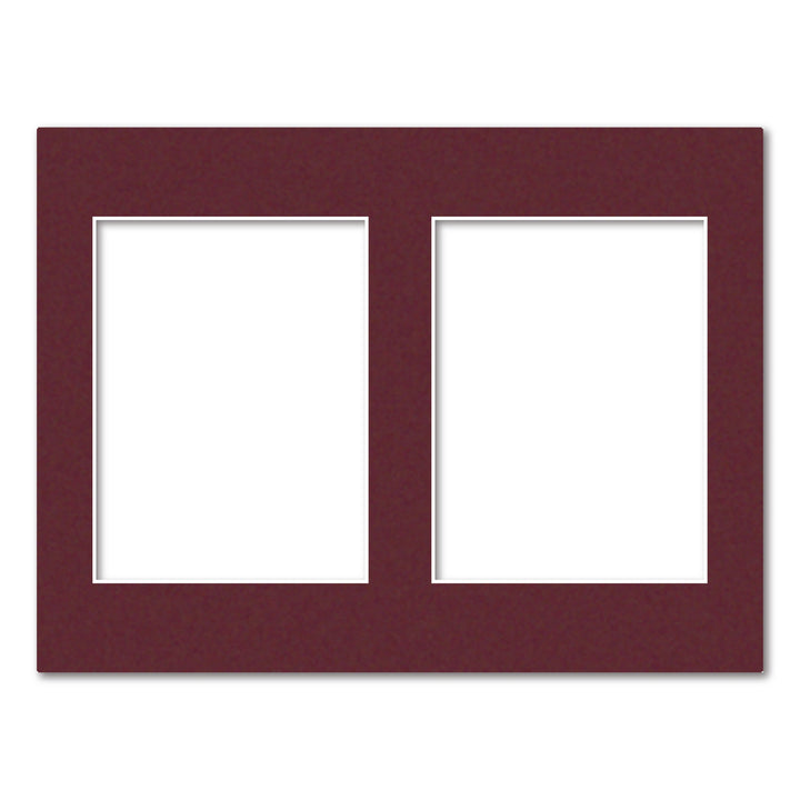 2 Window (6x8in) Collage Photo Mat Board Burgundy Maroon Acid-Free Mat Board from our Mat Boards collection by Profile Products (Australia) Pty Ltd