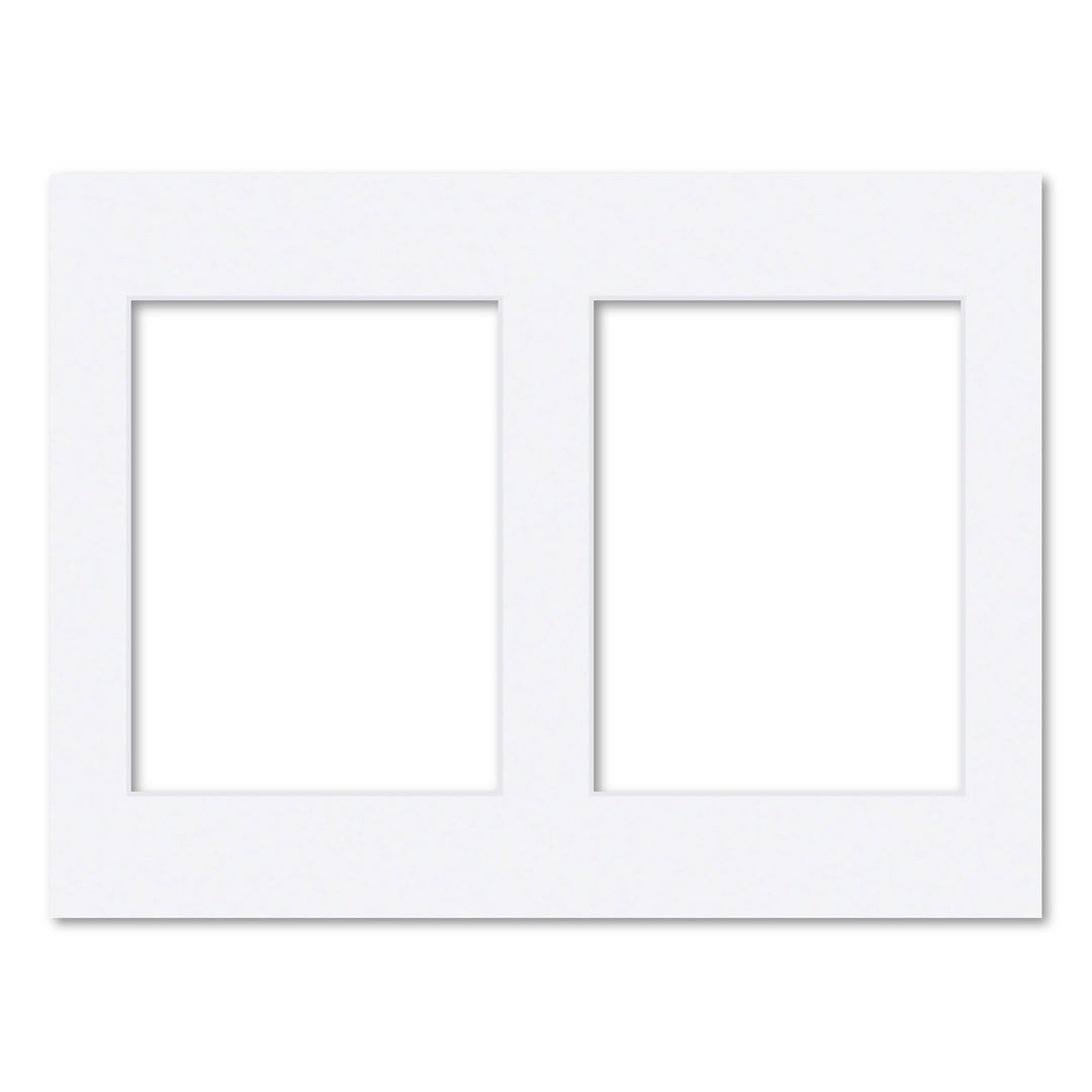 2 Window (6x8in) Collage Photo Mat Board Ultimate White Acid-Free Mat Board from our Mat Boards collection by Profile Products (Australia) Pty Ltd