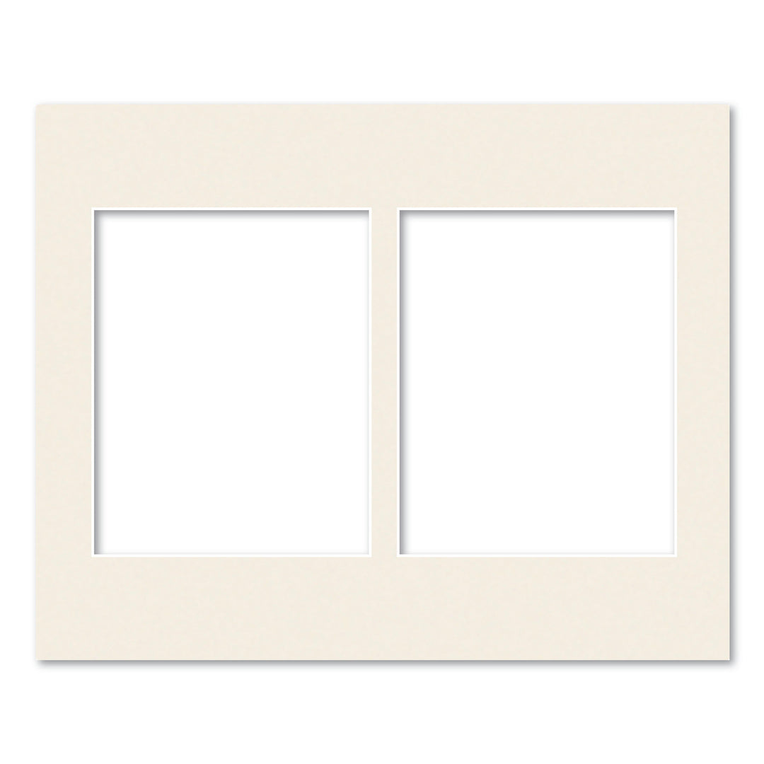 2 Window (8x10in) Collage Photo Mat Board Antique White Acid-Free Mat Board from our Mat Boards collection by Profile Products (Australia) Pty Ltd