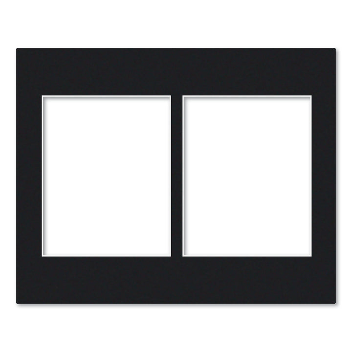 2 Window (8x10in) Collage Photo Mat Board Black Acid-Free Mat Board from our Mat Boards collection by Profile Products (Australia) Pty Ltd