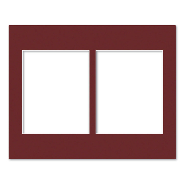 2 Window (8x10in) Collage Photo Mat Board Burgundy Maroon Acid-Free Mat Board from our Mat Boards collection by Profile Products (Australia) Pty Ltd