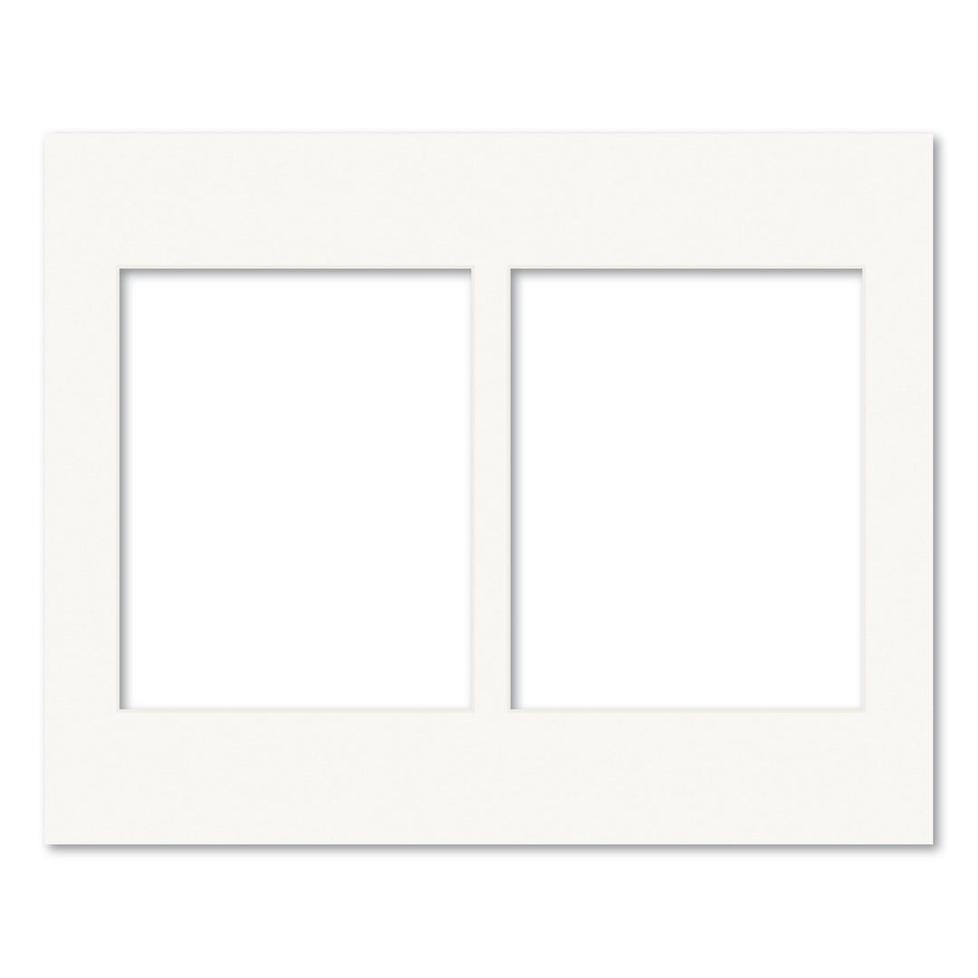 2 Window (8x10in) Collage Photo Mat Board Ice White Acid-Free Mat Board from our Mat Boards collection by Profile Products (Australia) Pty Ltd