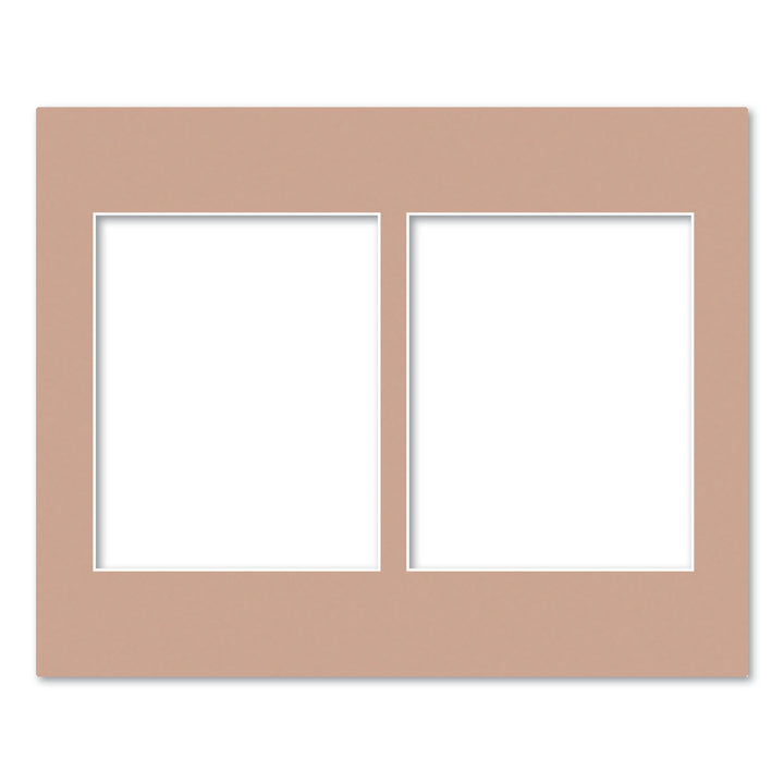 2 Window (8x10in) Collage Photo Mat Board Latte Brown Acid-Free Mat Board from our Mat Boards collection by Profile Products (Australia) Pty Ltd