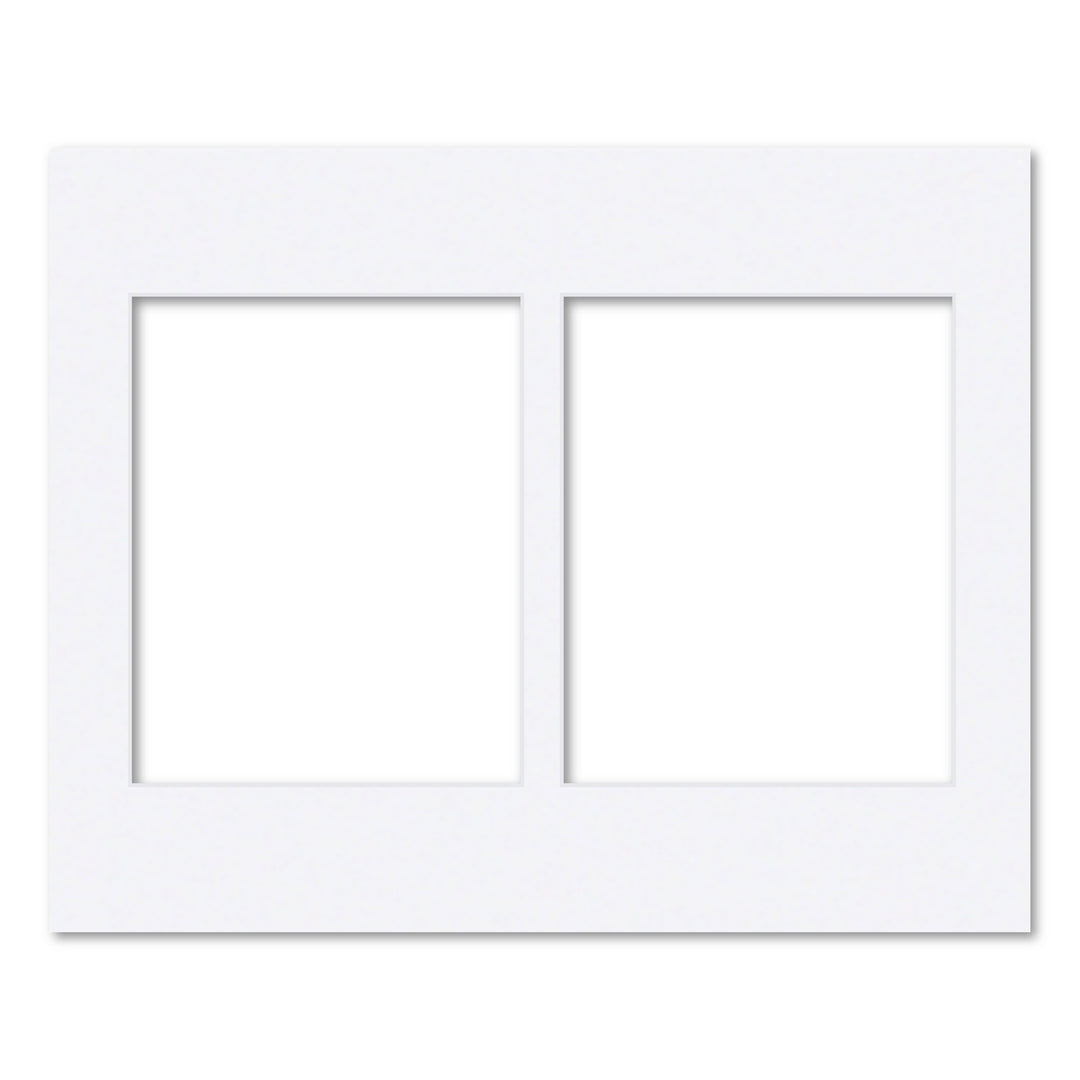 2 Window (8x10in) Collage Photo Mat Board Ultimate White Acid-Free Mat Board from our Mat Boards collection by Profile Products (Australia) Pty Ltd