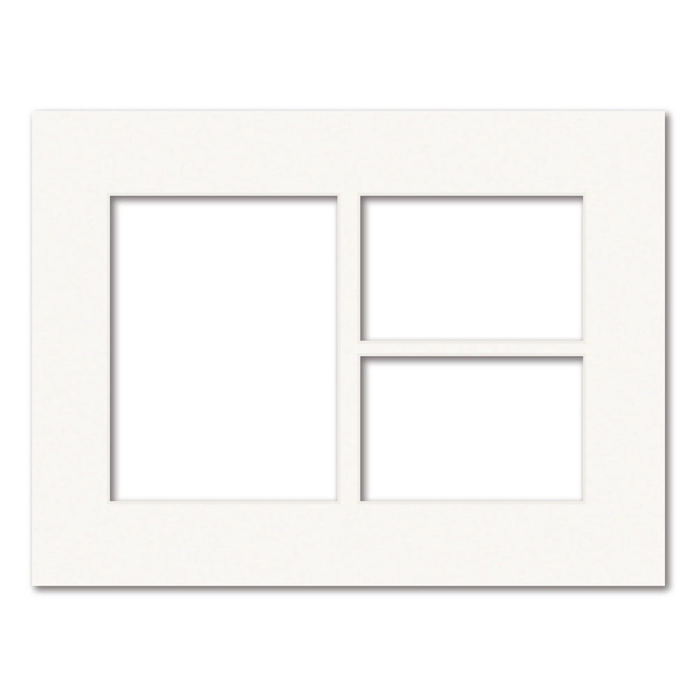 3 Window (4x6in & 6x8in) Collage Photo Mat Board Ice White Acid-Free Mat Board from our Mat Boards collection by Profile Products (Australia) Pty Ltd