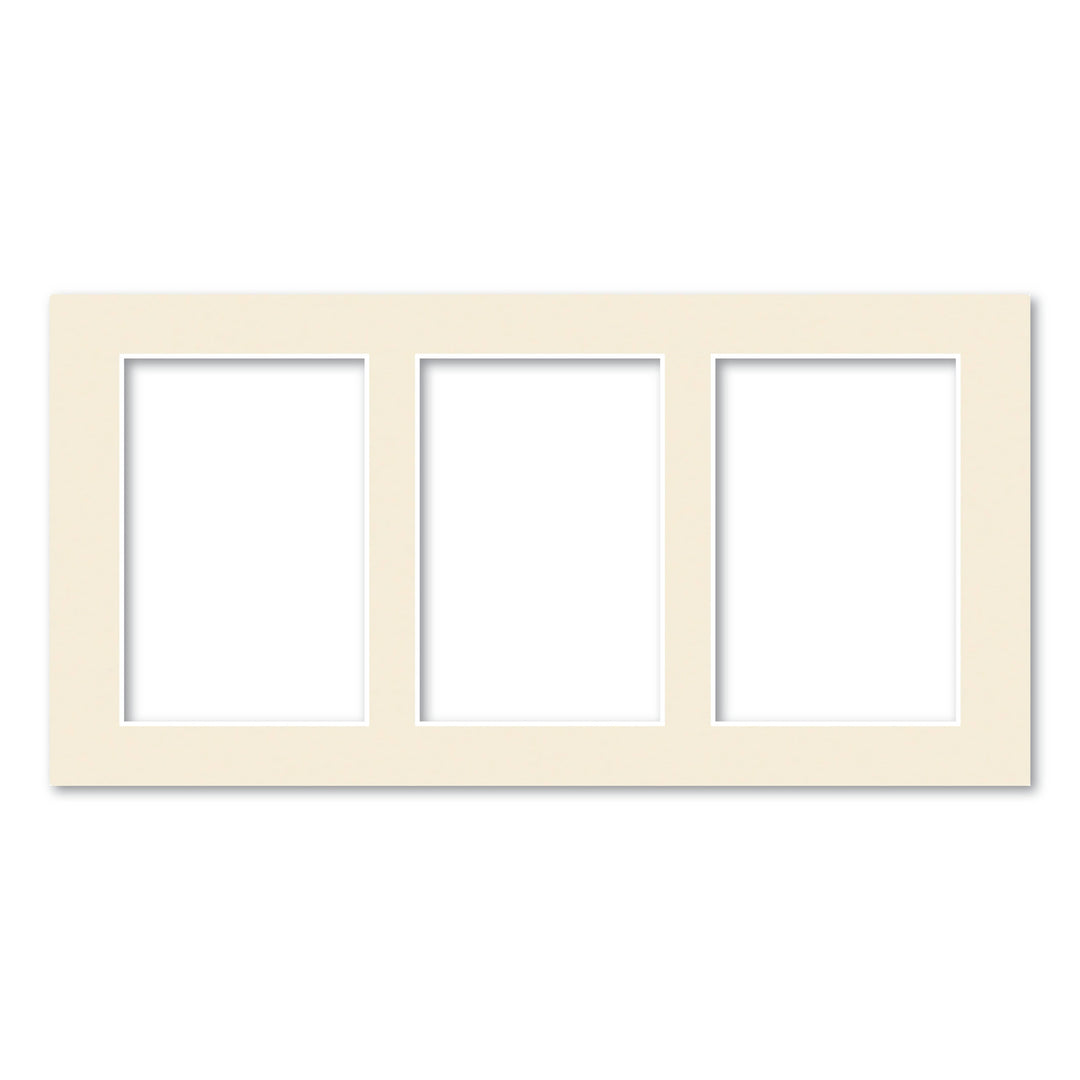 3 Window (4x6in) Collage Photo Mat Board Ivory Acid-Free Mat Board from our Mat Boards collection by Profile Products (Australia) Pty Ltd