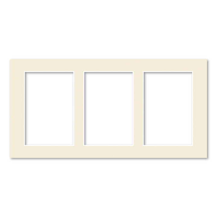 3 Window (4x6in) Collage Photo Mat Board Ivory Acid-Free Mat Board from our Mat Boards collection by Profile Products (Australia) Pty Ltd