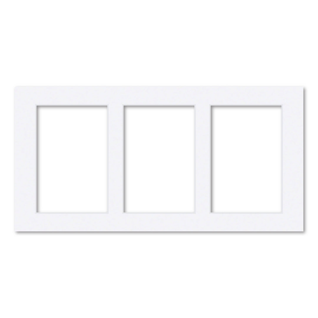 3 Window (4x6in) Collage Photo Mat Board Ultimate White Acid-Free Mat Board from our Mat Boards collection by Profile Products (Australia) Pty Ltd