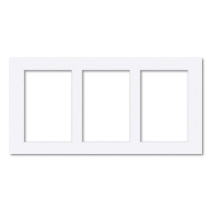 3 Window (4x6in) Collage Photo Mat Board Ultimate White Acid-Free Mat Board from our Mat Boards collection by Profile Products (Australia) Pty Ltd