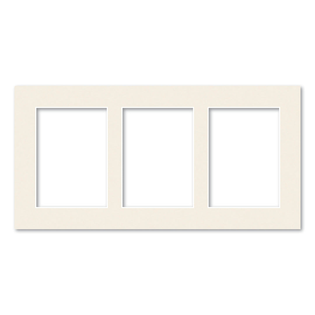 3 Window (5x7in) Collage Photo Mat Board Antique White Acid-Free Mat Board from our Mat Boards collection by Profile Products (Australia) Pty Ltd