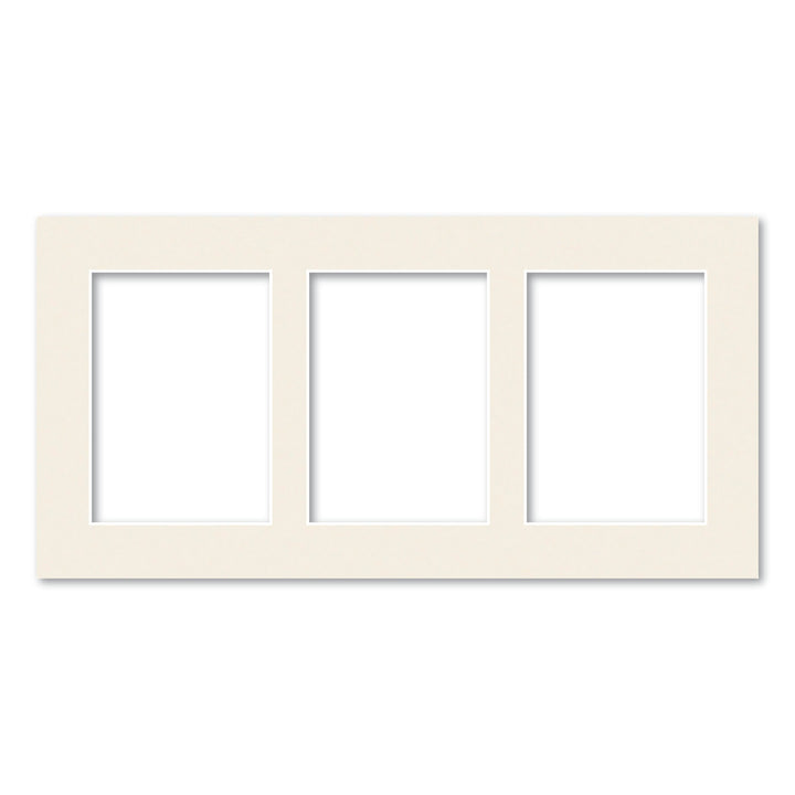 3 Window (5x7in) Collage Photo Mat Board Antique White Acid-Free Mat Board from our Mat Boards collection by Profile Products (Australia) Pty Ltd