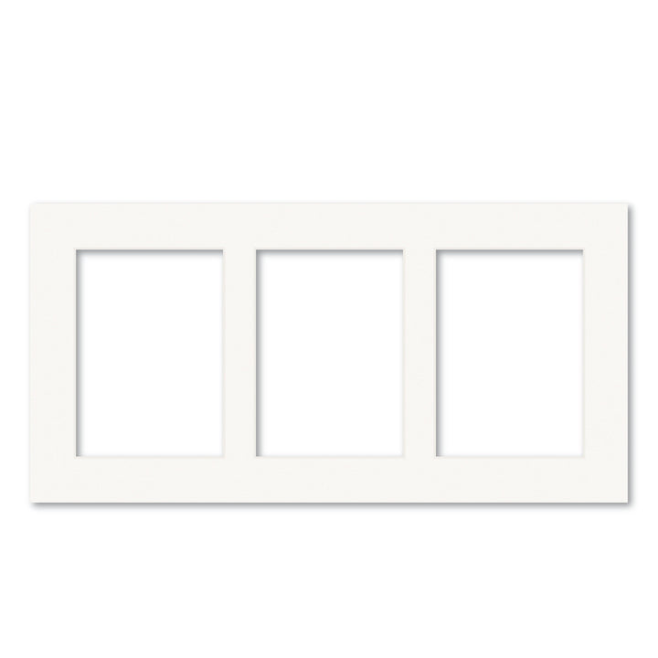 3 Window (5x7in) Collage Photo Mat Board Ice White Acid-Free Mat Board from our Mat Boards collection by Profile Products (Australia) Pty Ltd