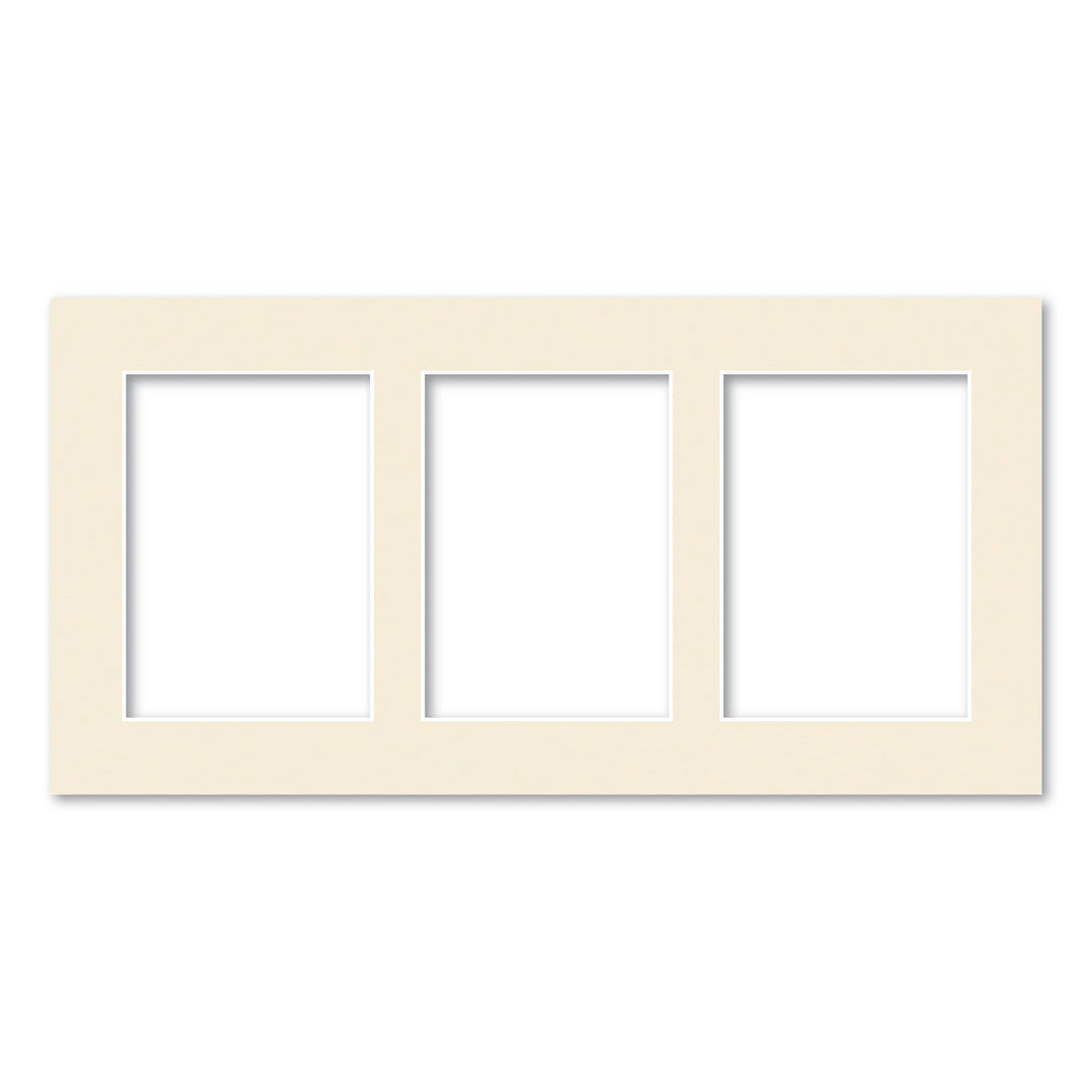 3 Window (5x7in) Collage Photo Mat Board Ivory Acid-Free Mat Board from our Mat Boards collection by Profile Products (Australia) Pty Ltd