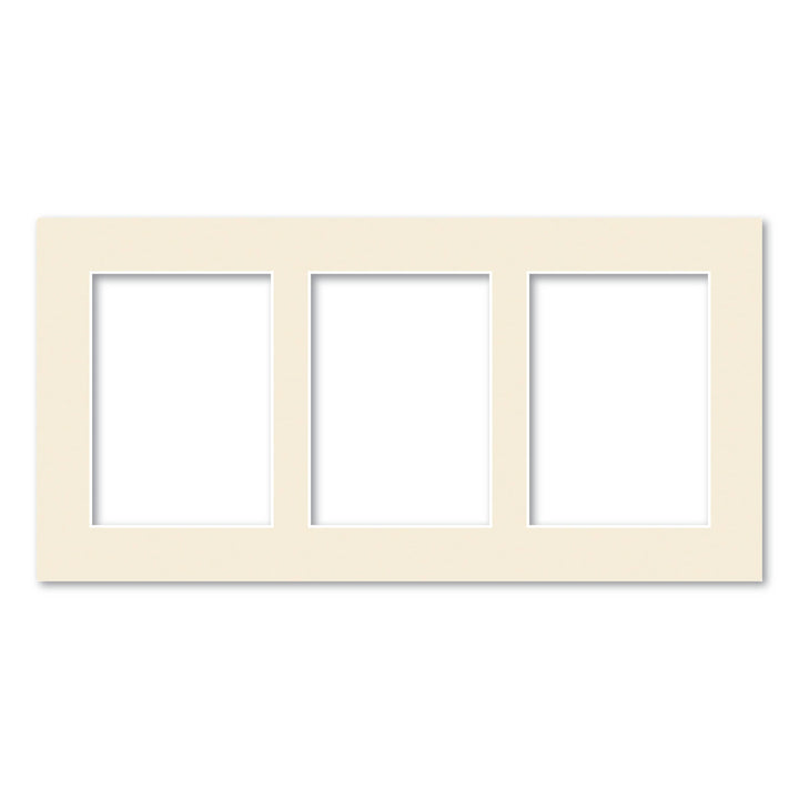 3 Window (5x7in) Collage Photo Mat Board Ivory Acid-Free Mat Board from our Mat Boards collection by Profile Products (Australia) Pty Ltd