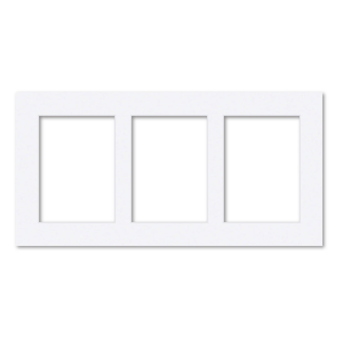 3 Window (5x7in) Collage Photo Mat Board Ultimate White Acid-Free Mat Board from our Mat Boards collection by Profile Products (Australia) Pty Ltd