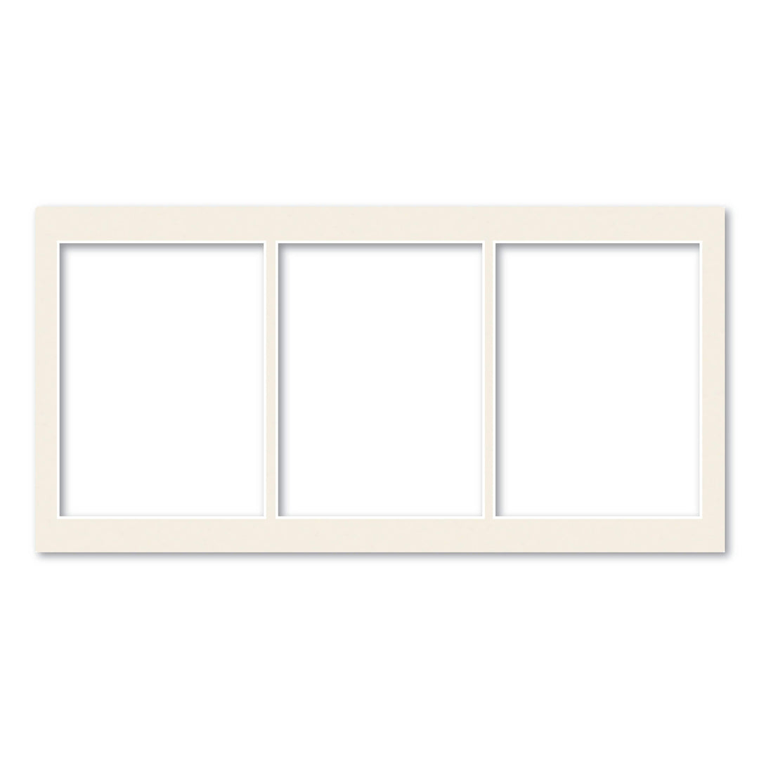 3 Window (6x8in) Collage Photo Mat Board Antique White Acid-Free Mat Board from our Mat Boards collection by Profile Products (Australia) Pty Ltd