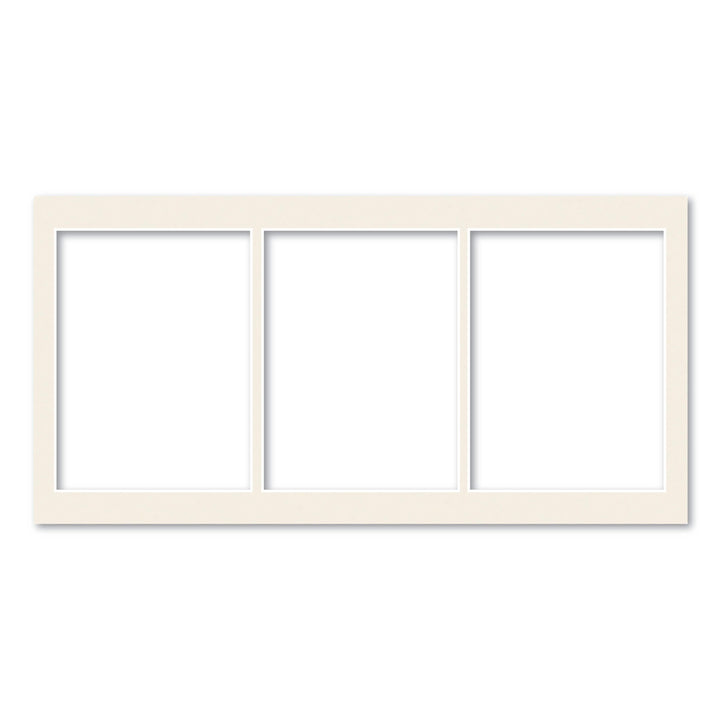 3 Window (6x8in) Collage Photo Mat Board Antique White Acid-Free Mat Board from our Mat Boards collection by Profile Products (Australia) Pty Ltd