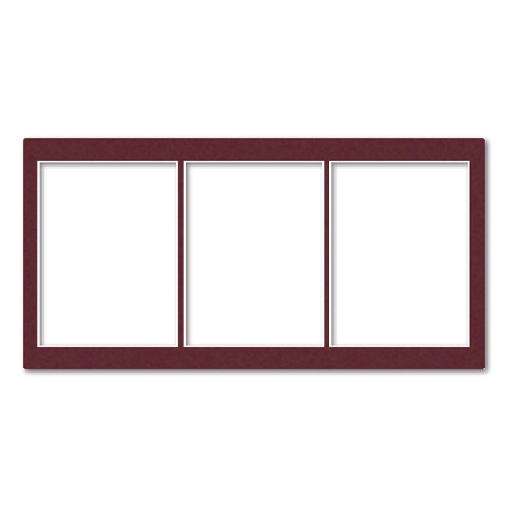 3 Window (6x8in) Collage Photo Mat Board Burgundy Maroon Acid-Free Mat Board from our Mat Boards collection by Profile Products (Australia) Pty Ltd
