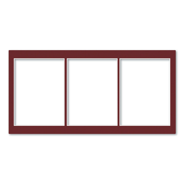 3 Window (6x8in) Collage Photo Mat Board Burgundy Maroon Acid-Free Mat Board from our Mat Boards collection by Profile Products (Australia) Pty Ltd