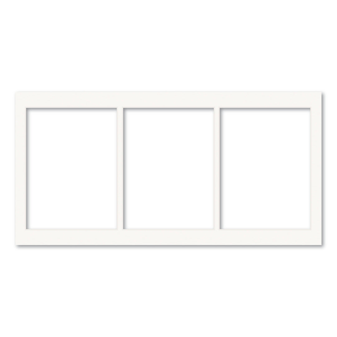 3 Window (6x8in) Collage Photo Mat Board Ice White Acid-Free Mat Board from our Mat Boards collection by Profile Products (Australia) Pty Ltd