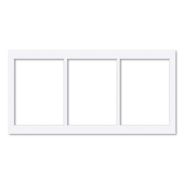 3 Window (6x8in) Collage Photo Mat Board Ultimate White Acid-Free Mat Board from our Mat Boards collection by Profile Products (Australia) Pty Ltd