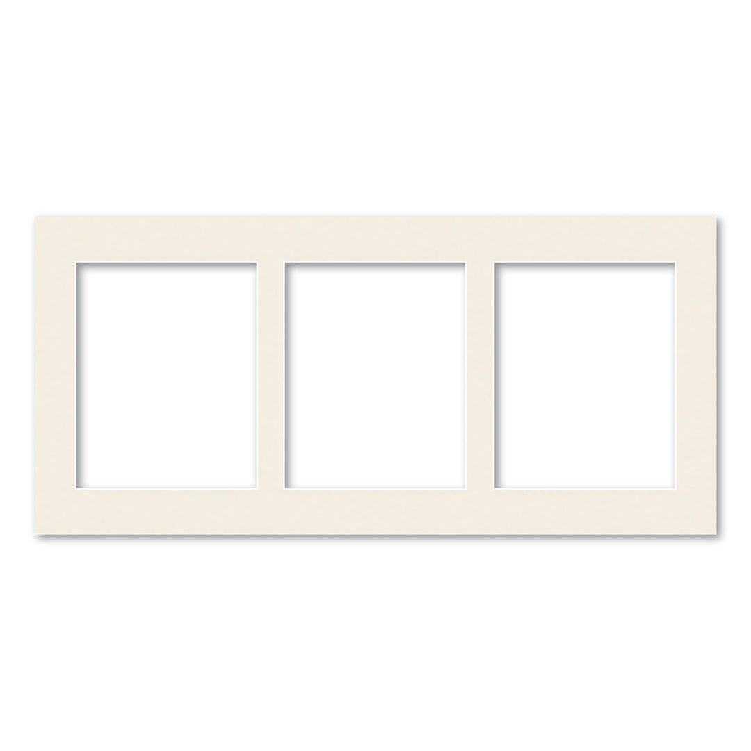 3 Window (8x10in) Collage Photo Mat Board Antique White Acid-Free Mat Board from our Mat Boards collection by Profile Products (Australia) Pty Ltd