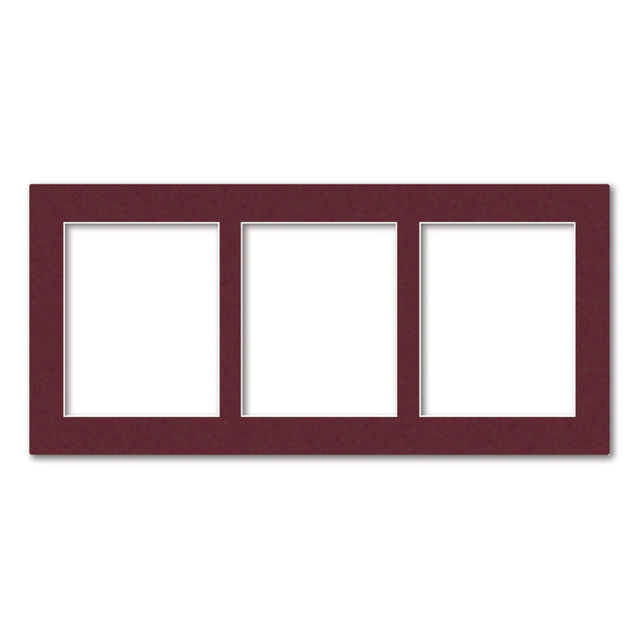 3 Window (8x10in) Collage Photo Mat Board Burgundy Maroon Acid-Free Mat Board from our Mat Boards collection by Profile Products (Australia) Pty Ltd