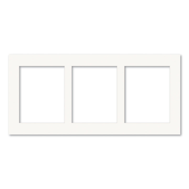 3 Window (8x10in) Collage Photo Mat Board Ice White Acid-Free Mat Board from our Mat Boards collection by Profile Products (Australia) Pty Ltd