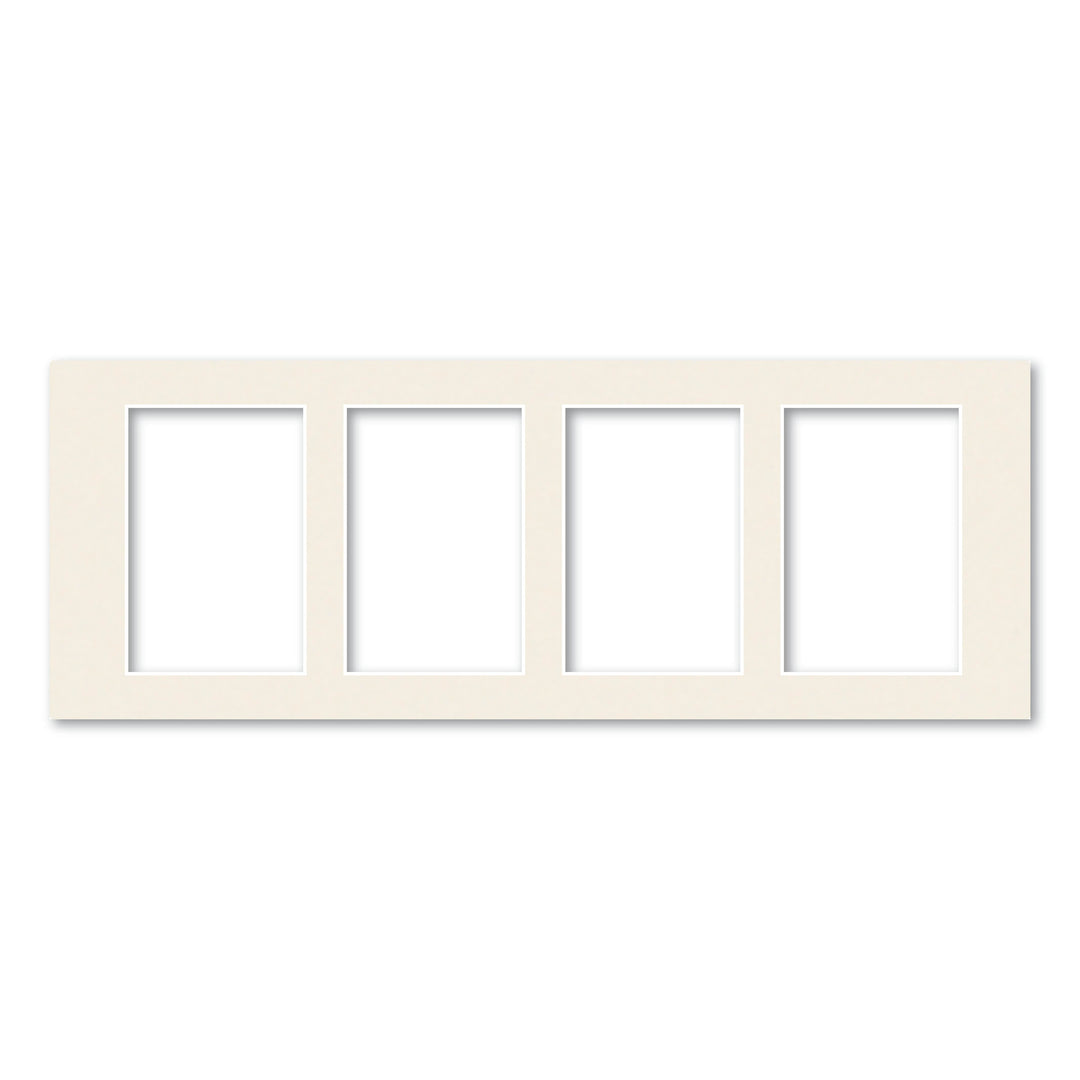 4 Window (4x6in) Collage Photo Mat Board Antique White Acid-Free Mat Board from our Mat Boards collection by Profile Products (Australia) Pty Ltd