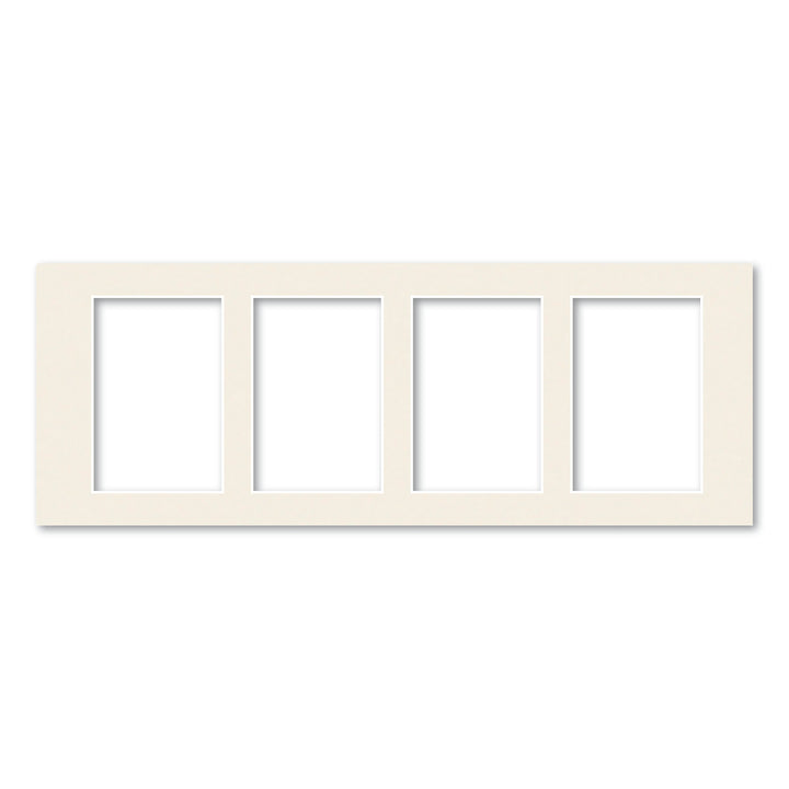 4 Window (4x6in) Collage Photo Mat Board Antique White Acid-Free Mat Board from our Mat Boards collection by Profile Products (Australia) Pty Ltd