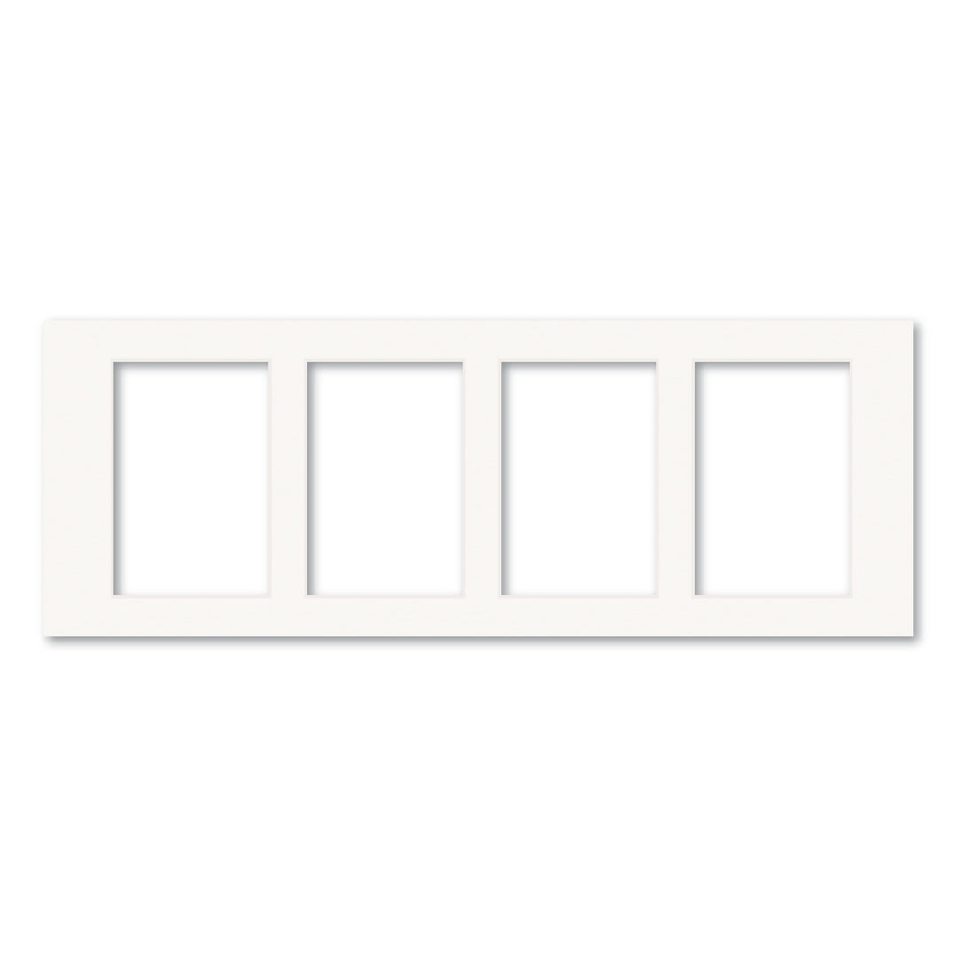 4 Window (4x6in) Collage Photo Mat Board Ice White Acid-Free Mat Board from our Mat Boards collection by Profile Products (Australia) Pty Ltd