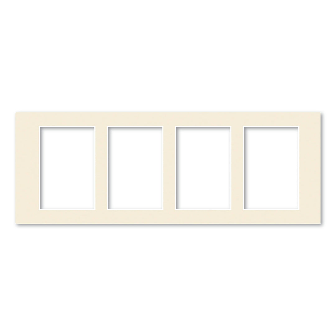 4 Window (4x6in) Collage Photo Mat Board Ivory Acid-Free Mat Board from our Mat Boards collection by Profile Products (Australia) Pty Ltd