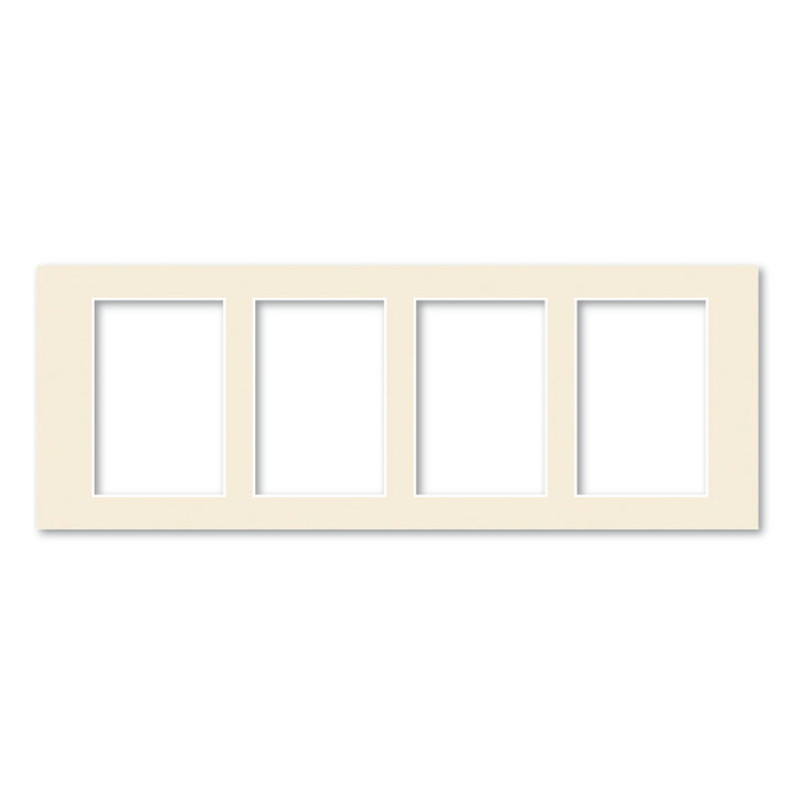 4 Window (4x6in) Collage Photo Mat Board Ivory Acid-Free Mat Board from our Mat Boards collection by Profile Products (Australia) Pty Ltd